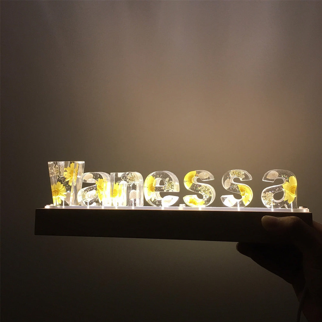 Mother's Day Gift Custom Resin Letter Lamp - HANDMADE-Engravingift