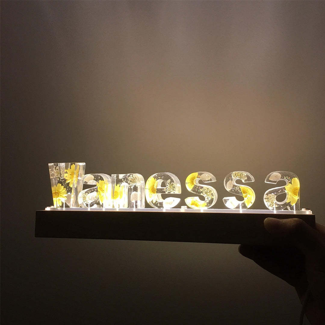 Mother's Day Gift Custom Resin Letter Lamp - HANDMADE-Engravingift