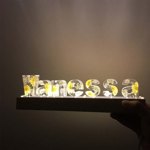 Mother's Day Gift Custom Resin Letter Lamp - HANDMADE-Engravingift
