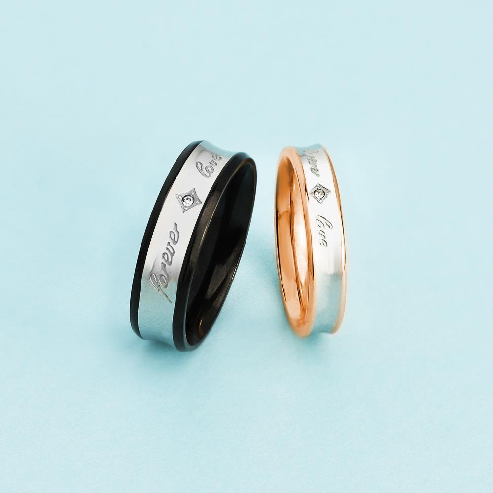 Mother'sDay Gift Mother'sDay gift Melody Forever Love Couple Diamond Ring-Engravingift