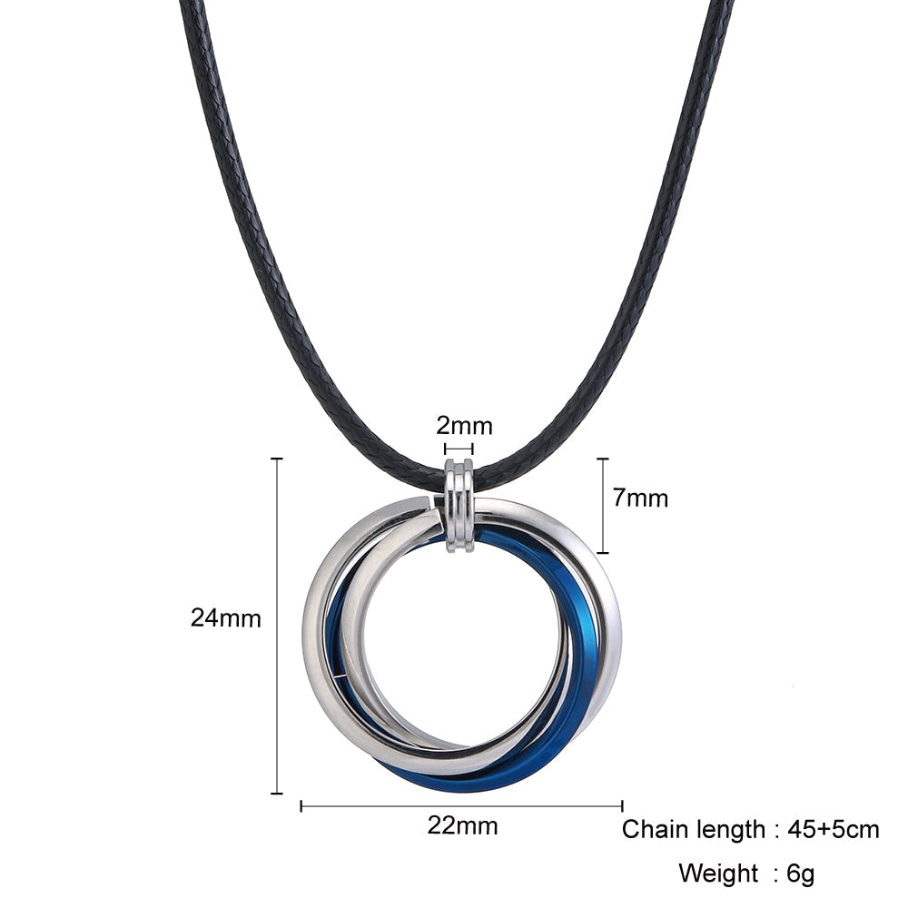 Christmas Gift Layered Ring Pendant Necklace