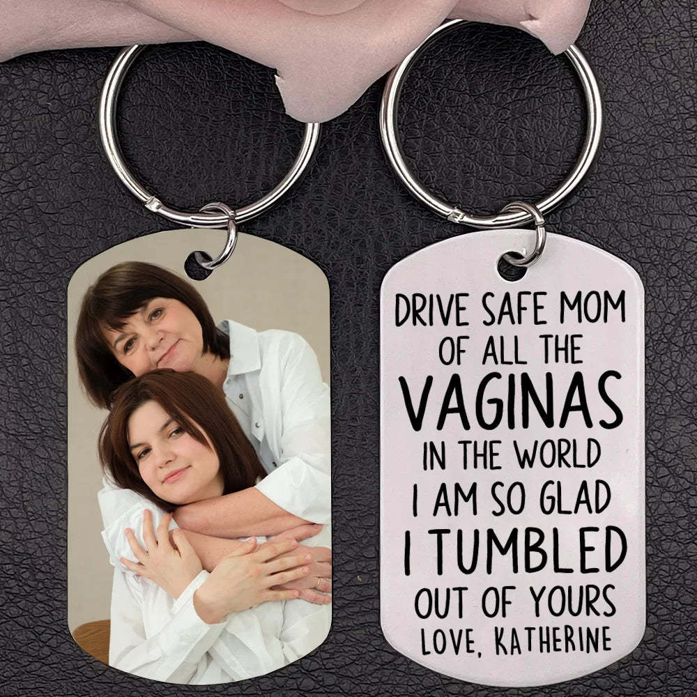 Mother's Day Gift Drive Safe Mom Personalized Photo Keychain For Mother-Engravingift