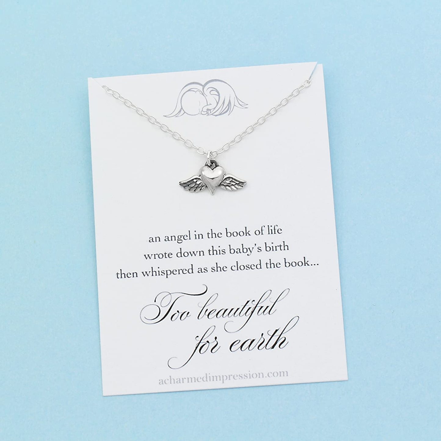 Mother's Day Gift Angel Baby Memorial Charm Miscarriage Necklace-Engravingift