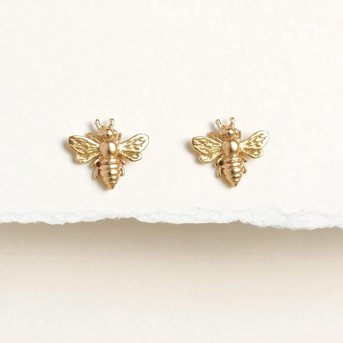 Mother's Day Gift Little Gold Bee Earrings • Gold Honeybee Studs • BumbleBee Post • Handcrafted Jewelry-Engravingift