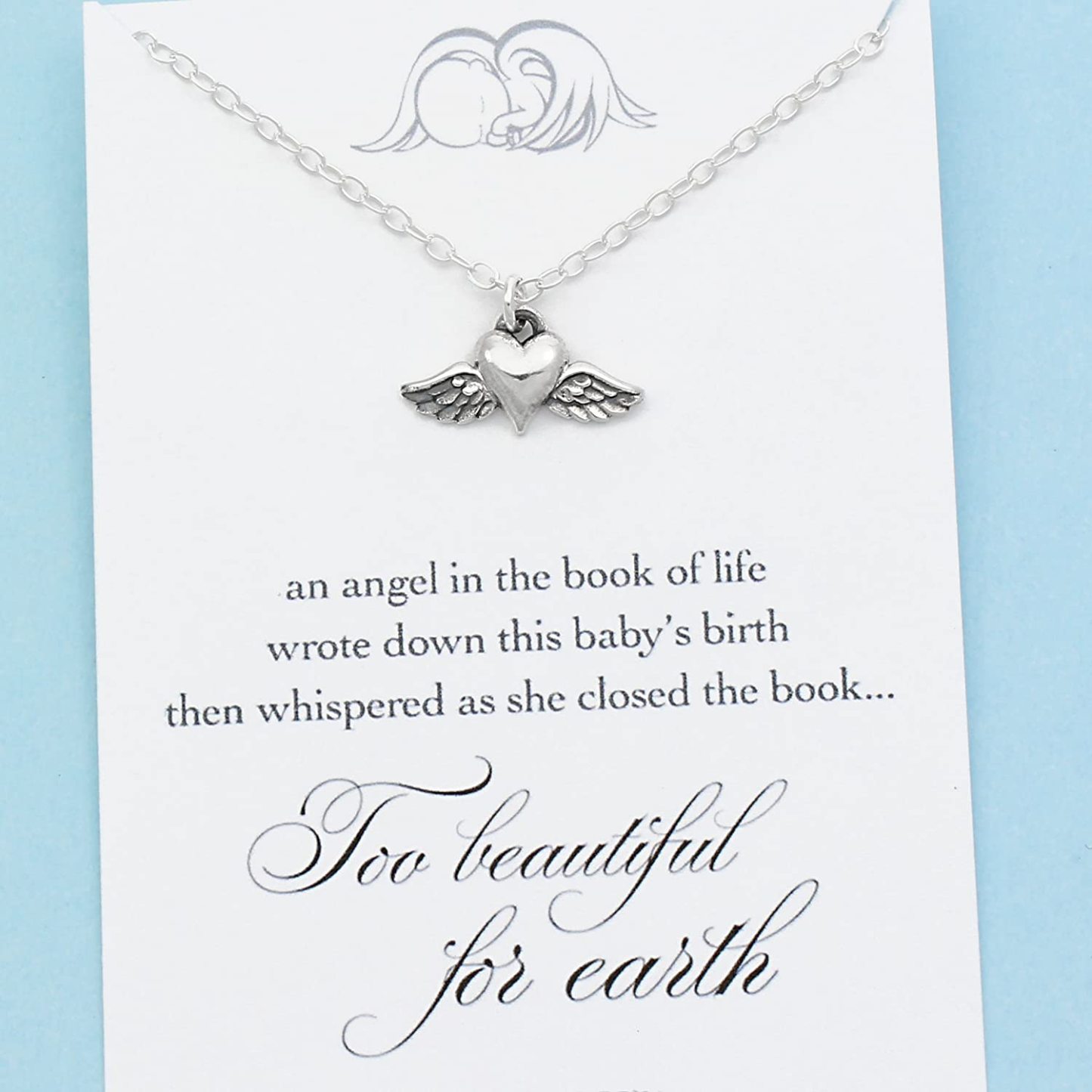 Mother's Day Gift Angel Baby Memorial Charm Miscarriage Necklace-Engravingift