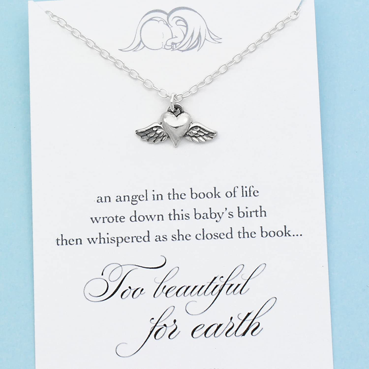 Mother's Day Gift Angel Baby Memorial Charm Miscarriage Necklace-Engravingift