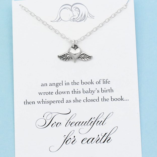 Mother's Day Gift Angel Baby Memorial Charm Miscarriage Necklace-Engravingift