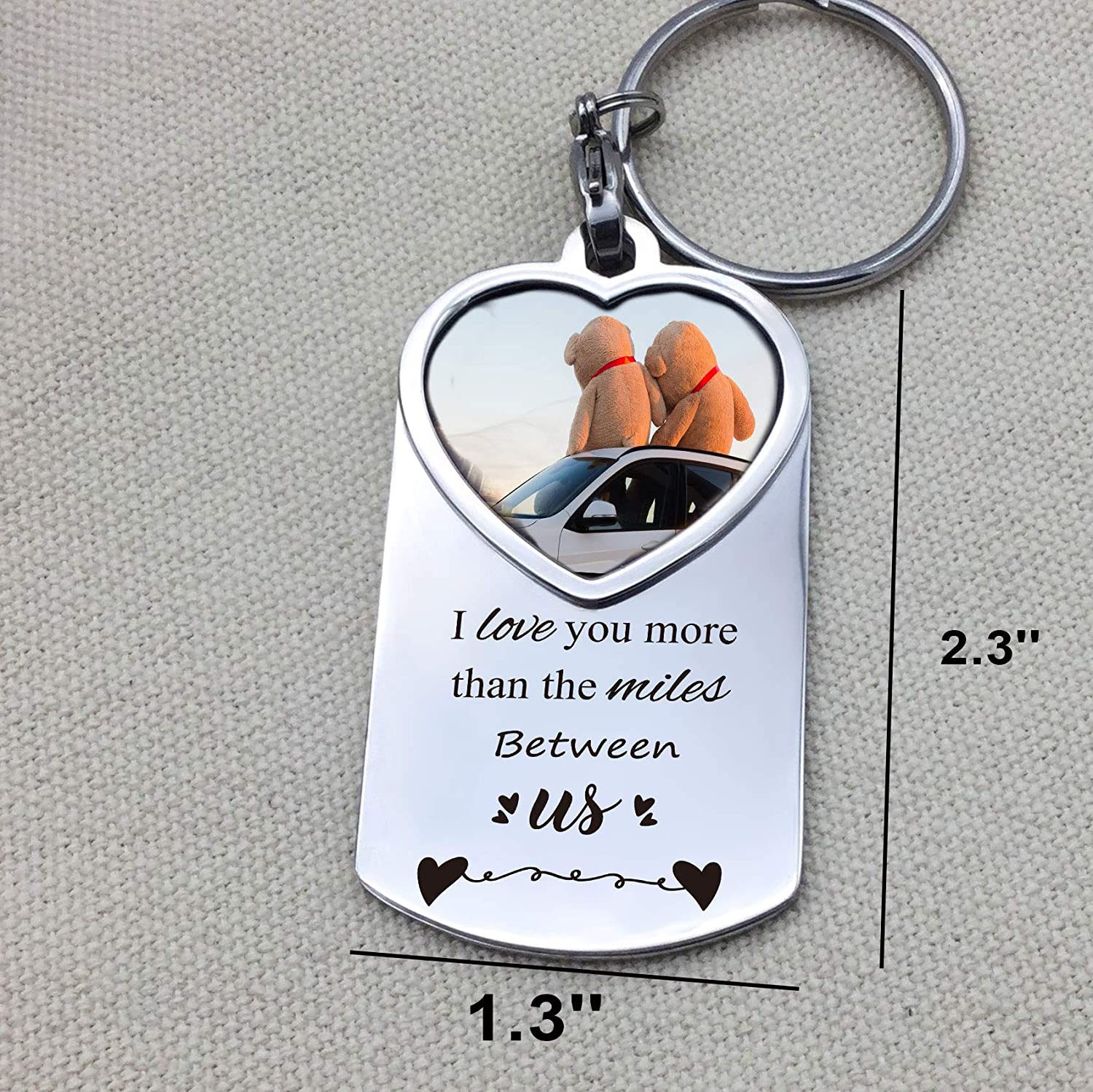 Mother's Day Gift Long Distance Relationship Gift Couples Picture Frame Keychain-Engravingift
