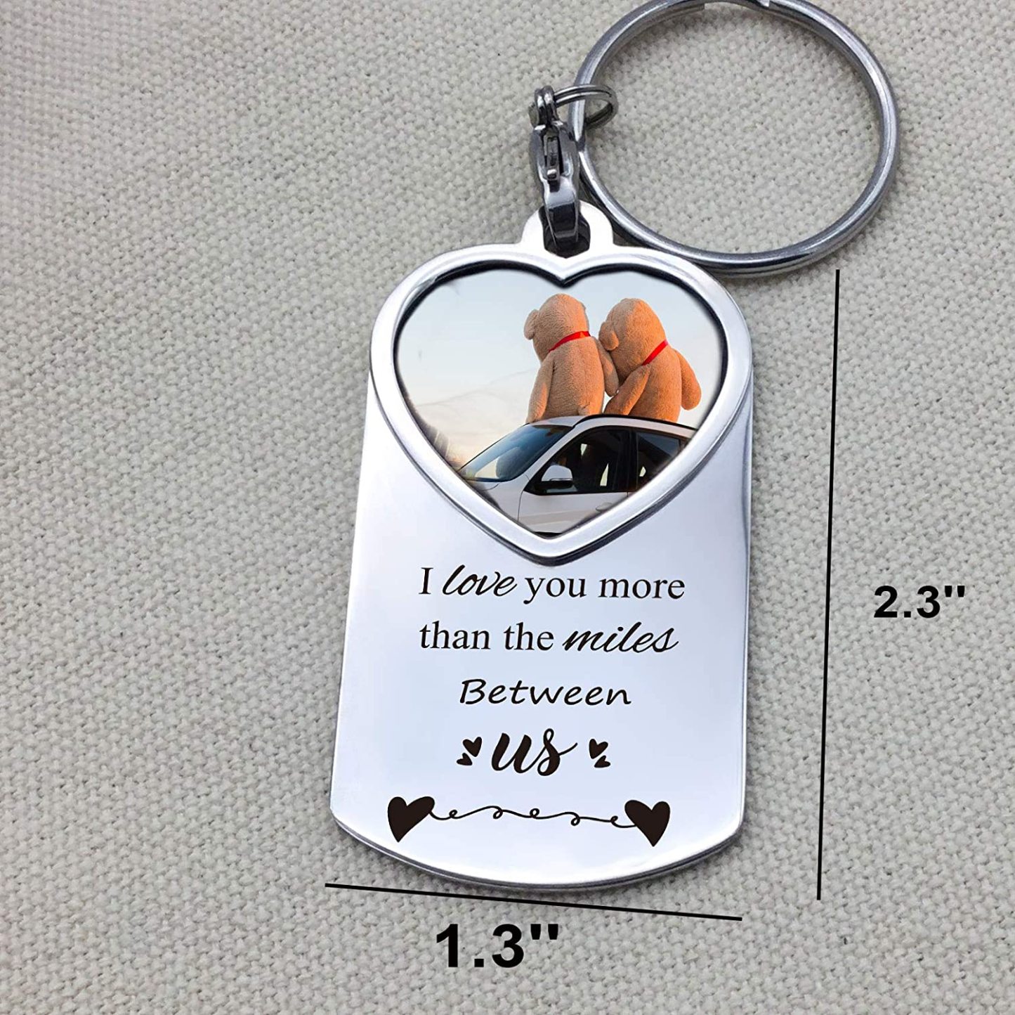 Mother's Day Gift Long Distance Relationship Gift Couples Picture Frame Keychain-Engravingift