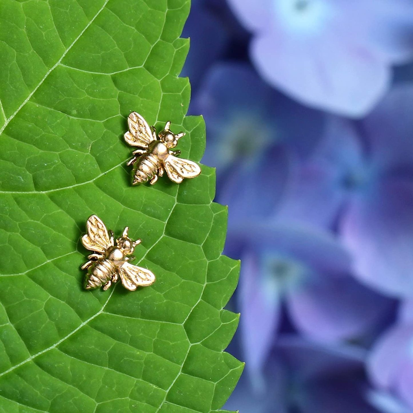 Mother's Day Gift Little Gold Bee Earrings • Gold Honeybee Studs • BumbleBee Post • Handcrafted Jewelry-Engravingift
