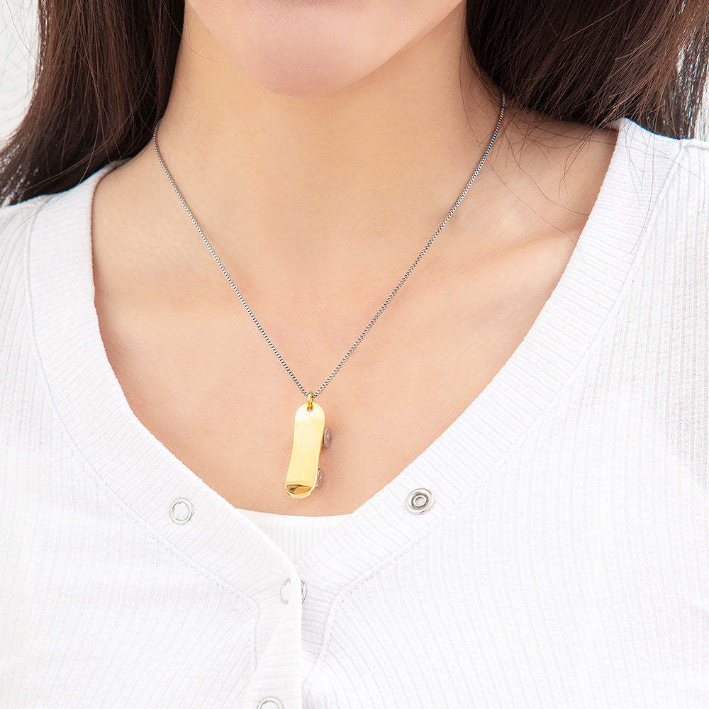 Mother's Day Gift Mini Skate Necklace-Engravingift