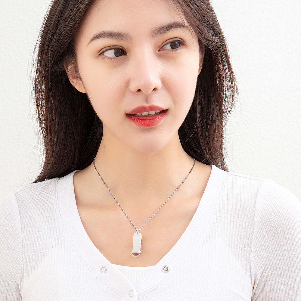 Mother's Day Gift Mini Skate Necklace-Engravingift