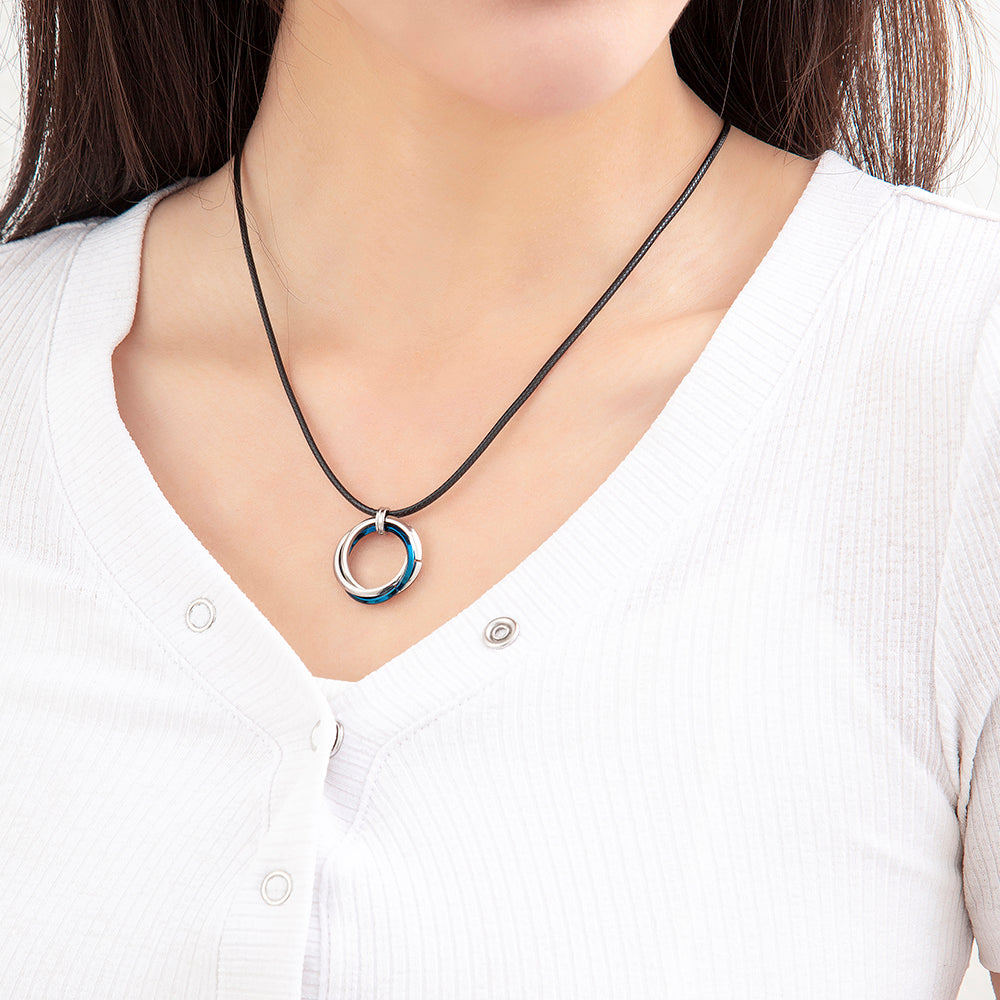 Christmas Gift Layered Ring Pendant Necklace