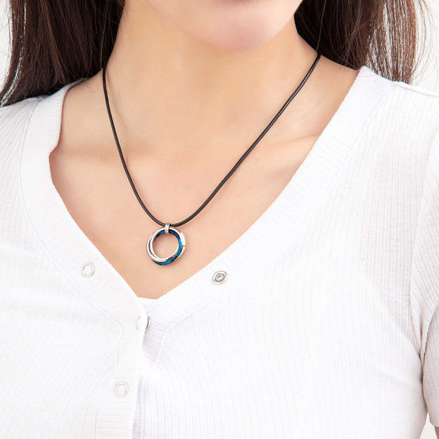 Christmas Gift Layered Ring Pendant Necklace