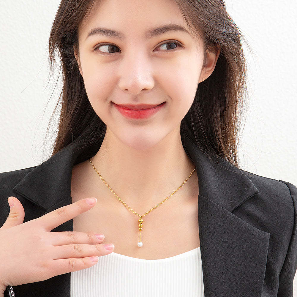 Mother's Day Gift Gold Gourd Pendant Necklace-Engravingift