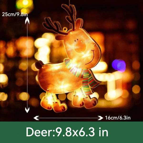 Christmas Decoration Light Christmas Window Hanging Lights-Engravingift