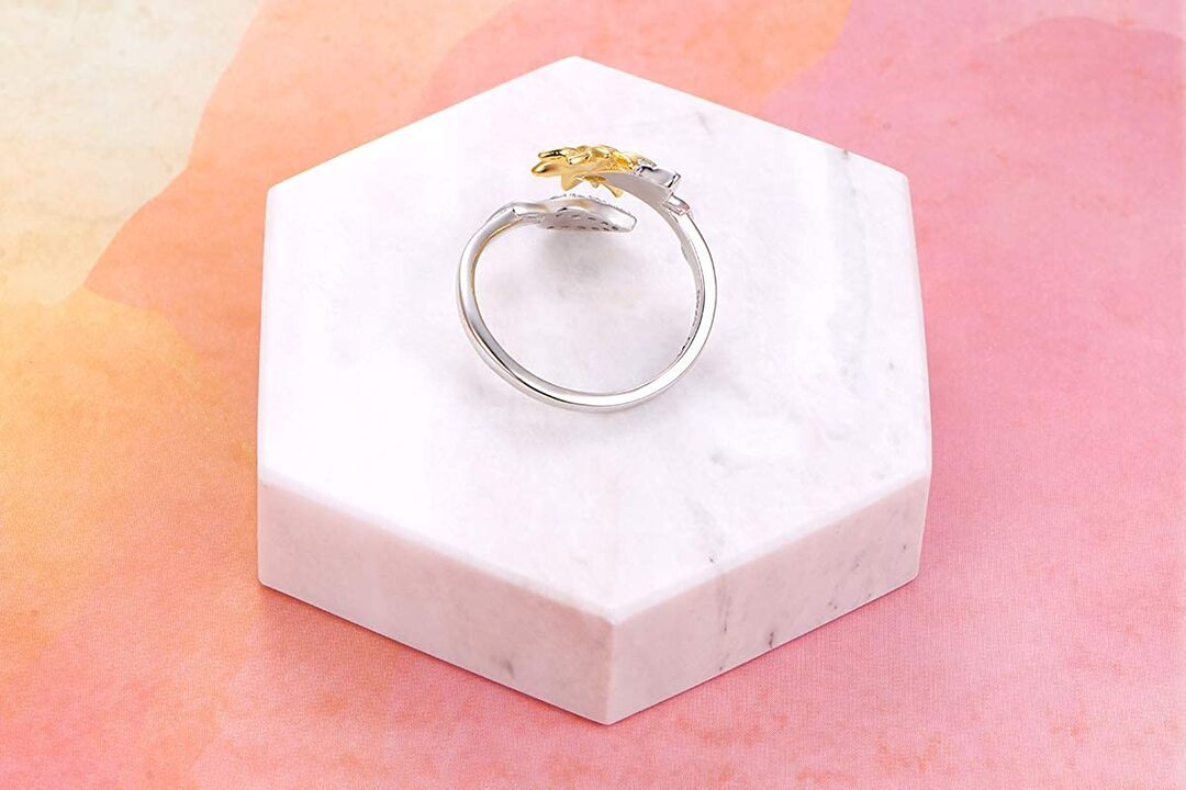 Mother's Day Gift Golden Sunflower Ring "You Are My Sunshine"-Engravingift