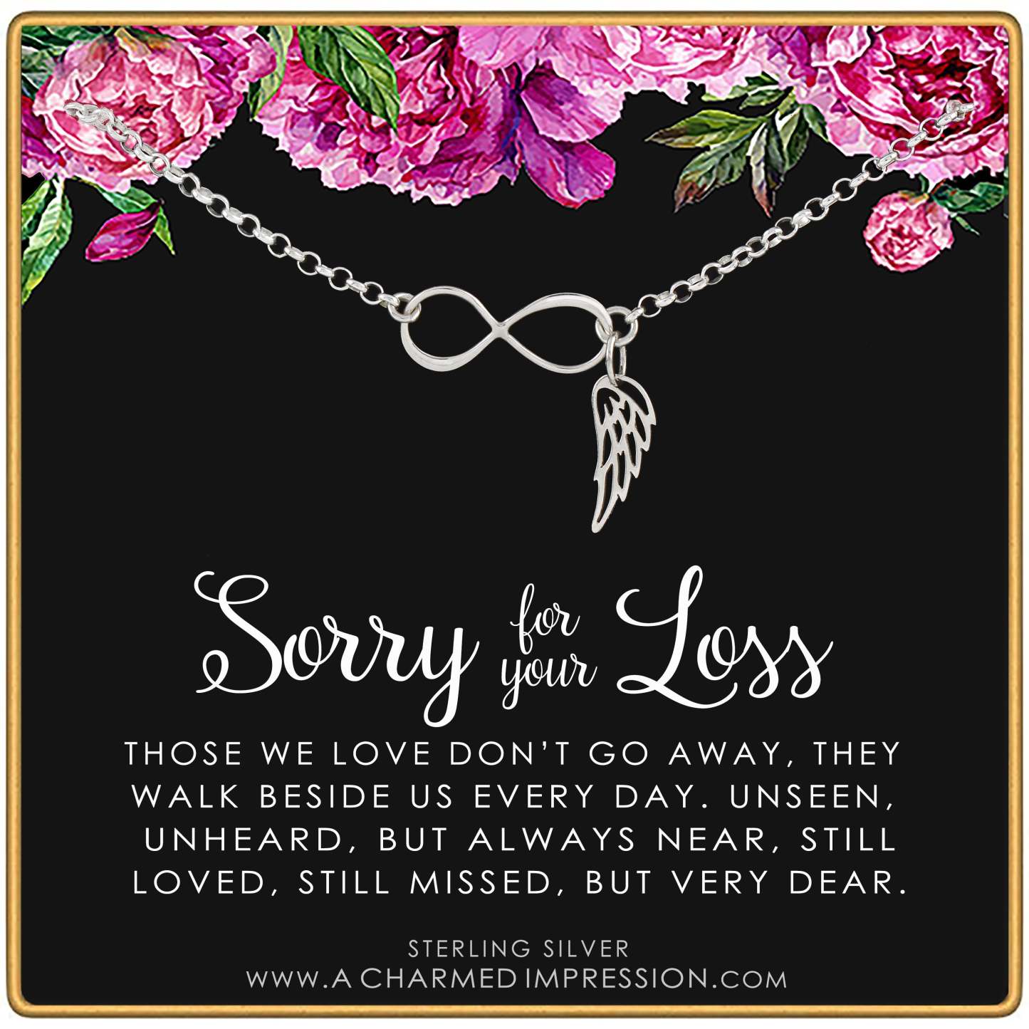 Mother's Day Gift Loss of Loved One Gift for Women Bracelet Infinity and Angel Wing Charm-Engravingift