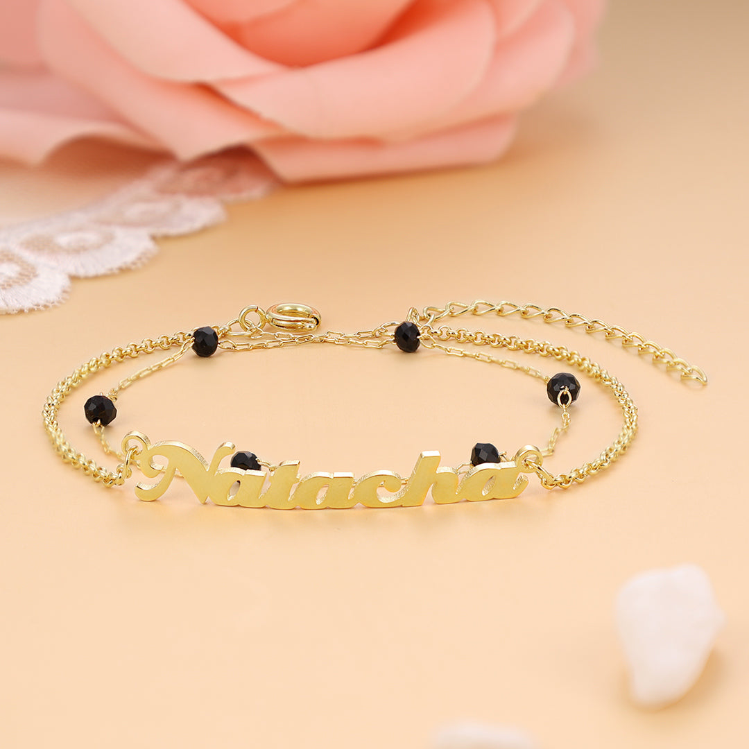 Mother's Day Gift Custom Name Anklet Bracelet Double Layers Anklet for Women-Engravingift