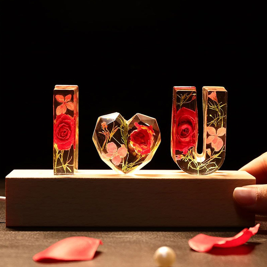 Mother's Day Gift Custom Resin Letter Lamp - HANDMADE-Engravingift