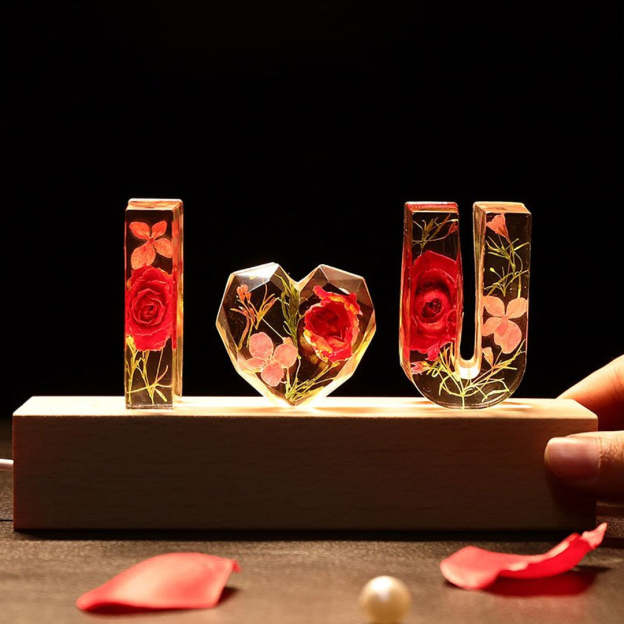 Mother's Day Gift Custom Resin Letter Lamp - HANDMADE-Engravingift