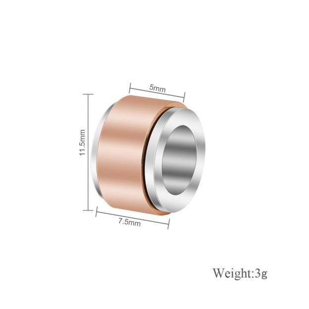 Christmas Gift Leather Bracelet With Rolling Custom Beads