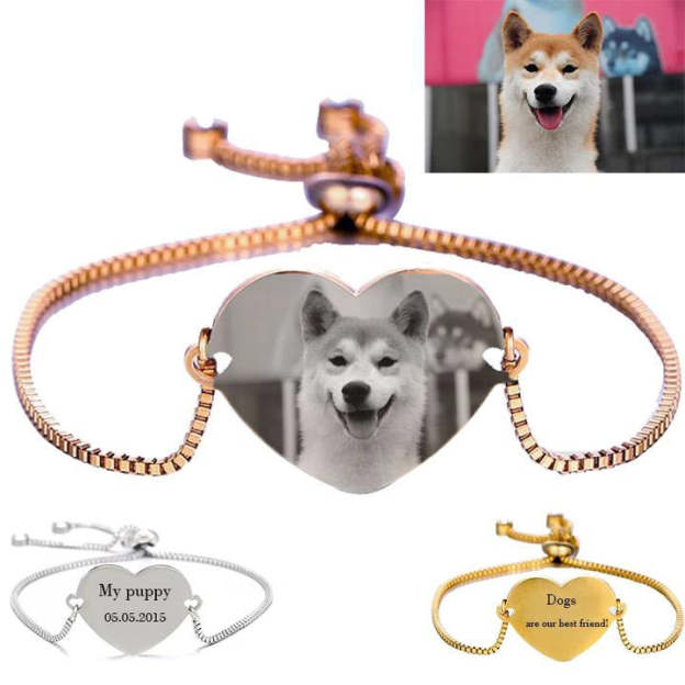 Mother's Day Gift Adjustable Customized Photo Bracelet-Engravingift