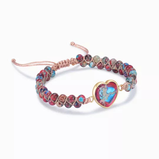 Christmas Gift To My Daughter-in-law You Are My Daughter-In-Heart Jasper Heart Bracelet