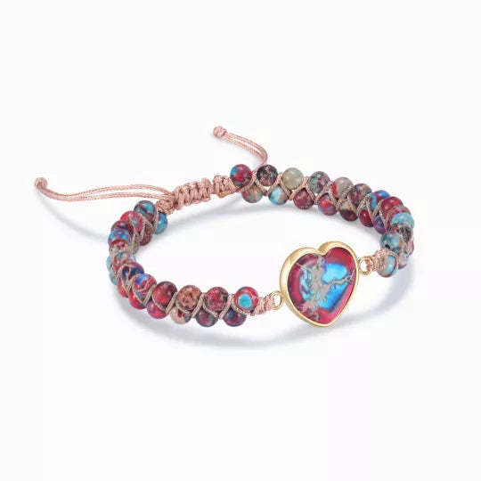 Christmas Gift To My Daughter-in-law You Are My Daughter-In-Heart Jasper Heart Bracelet