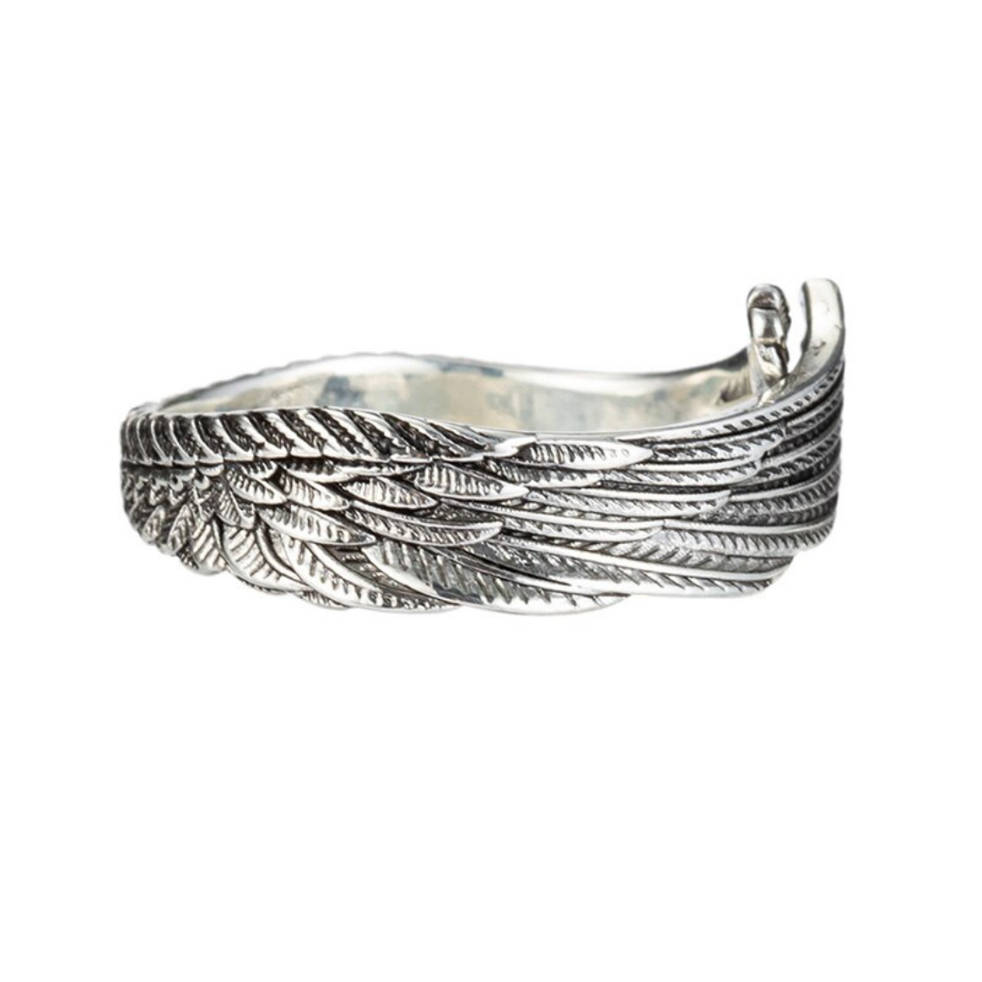 Mother's Day Gift Personalized Guardian Angel Wings Ring "Always Remember You Are Loved Beyond Words"-Engravingift