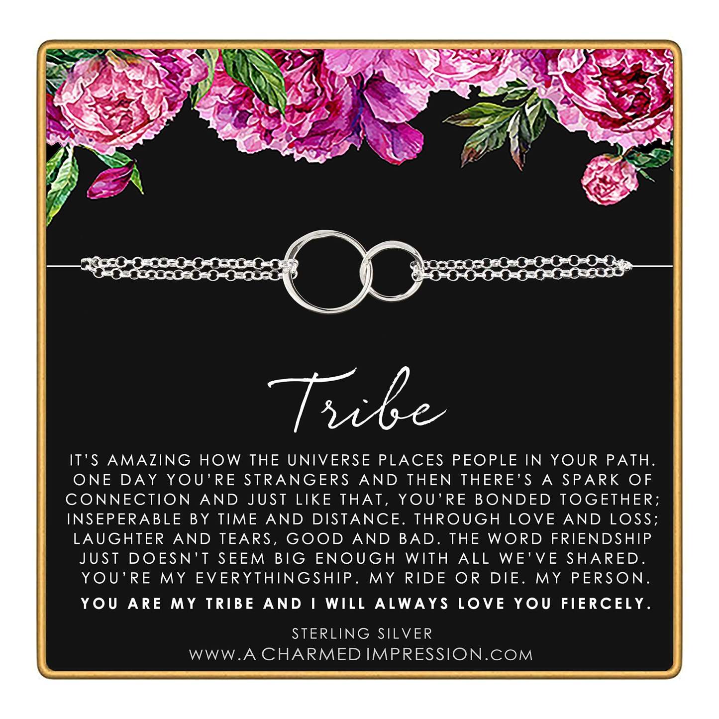 Mother's Day Gift A Charmed Impression Tribe Friendship Bracelet Friends Forever Soul Sister Gift Bracelet-Engravingift