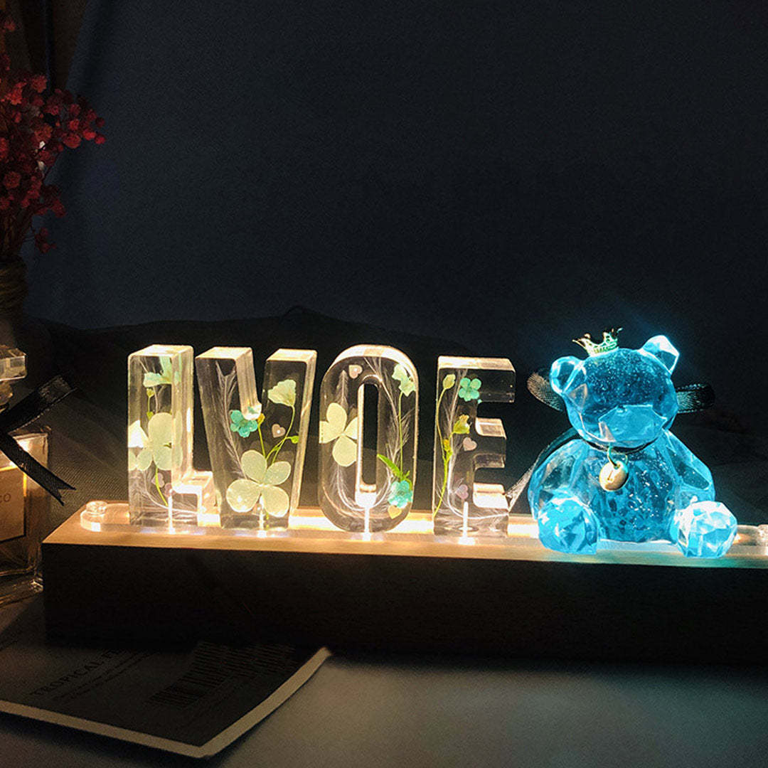 Mother's Day Gift Custom Resin Letter Lamp - HANDMADE-Engravingift