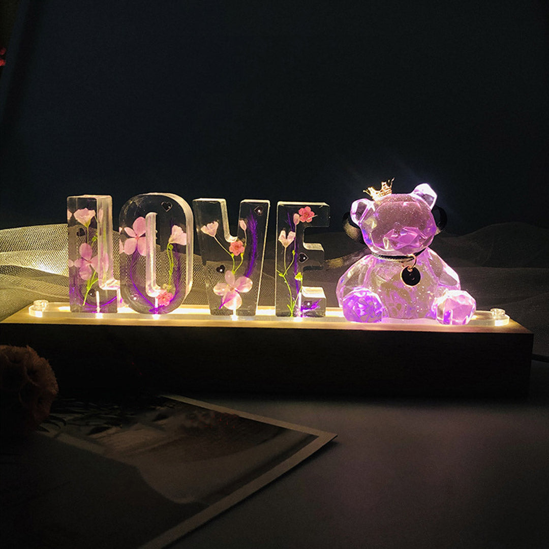 Mother's Day Gift Custom Resin Letter Lamp - HANDMADE-Engravingift