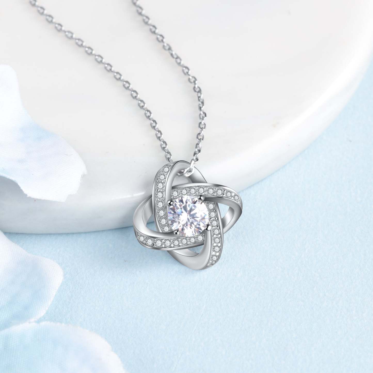 Christmas Gift To My Daughter from Dad Love Knot Necklace "Never Forget That I Love You"