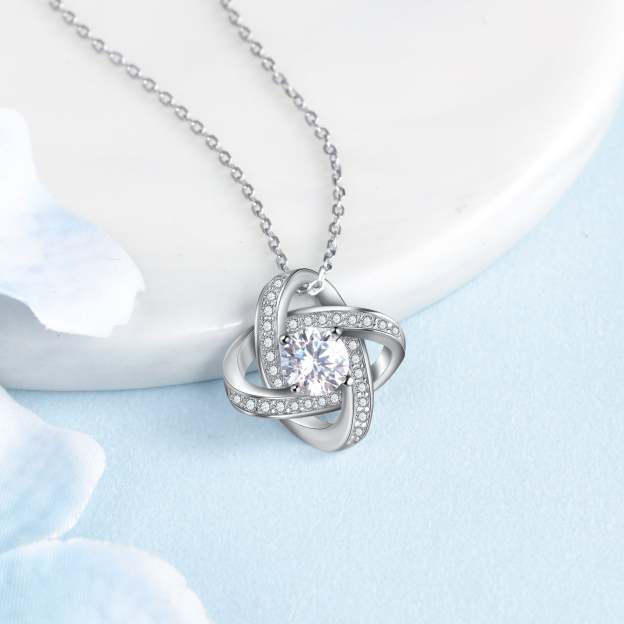 Christmas Gift To My Daughter from Dad Love Knot Necklace "Never Forget That I Love You"