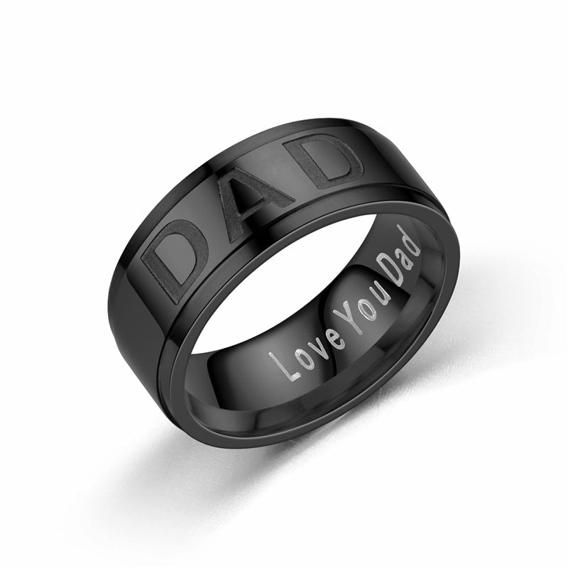 Christmas Gift Love You Dad Titanium Steel Ring Christmas Gift-Engravingift