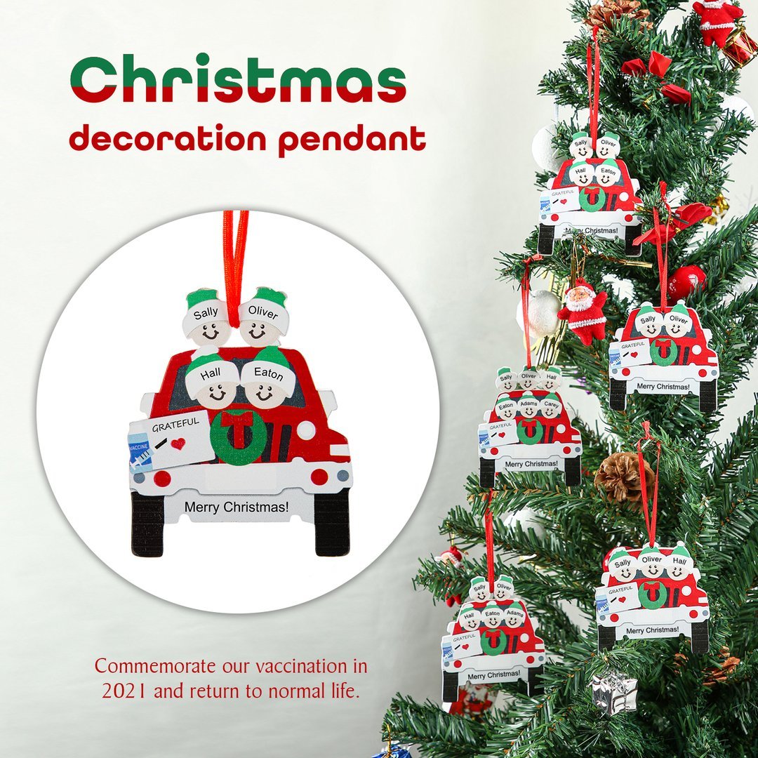 Christmas Gift Ornament Personalized Travel Car Custom 4 Names Gifts for Family-Engravingift