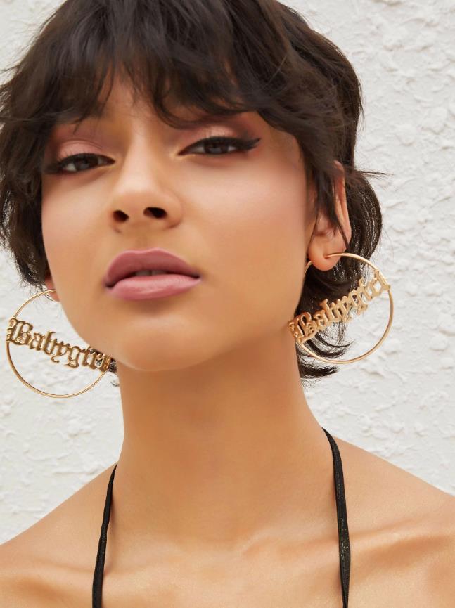 Mother's Day Gift Personalized Name Hoop Earrings Gifts for Her-Engravingift