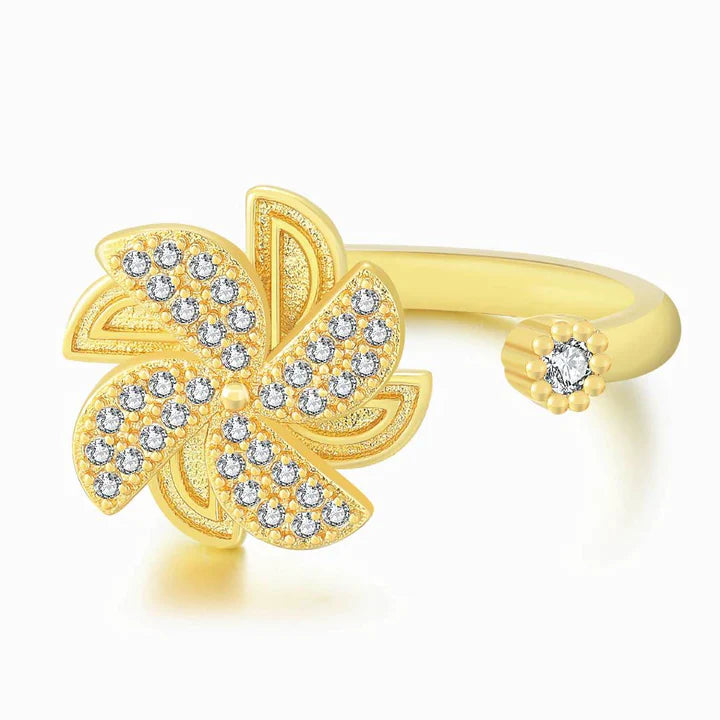 Mother's Day Gift Windmill Fidget Ring Anxiety Spinning Ring for Daughter Granddaughter-Engravingift