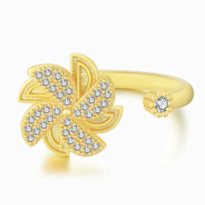 Mother's Day Gift Windmill Fidget Ring Anxiety Spinning Ring for Daughter Granddaughter-Engravingift