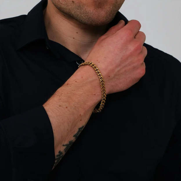 Mother's Day Gift To My Grandson I LOVE YOU Cuban Chain Bracelet Stainless Steel Bracelet Warm Gift-Engravingift