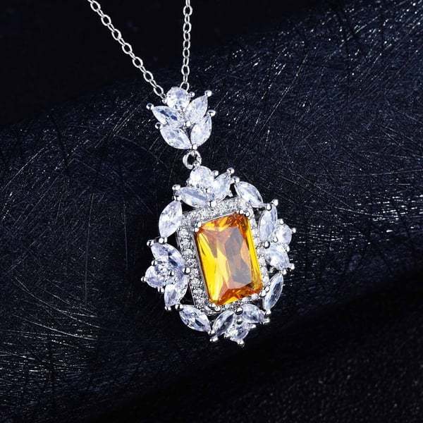 Christmas Gift Luxury gemstone necklace ring