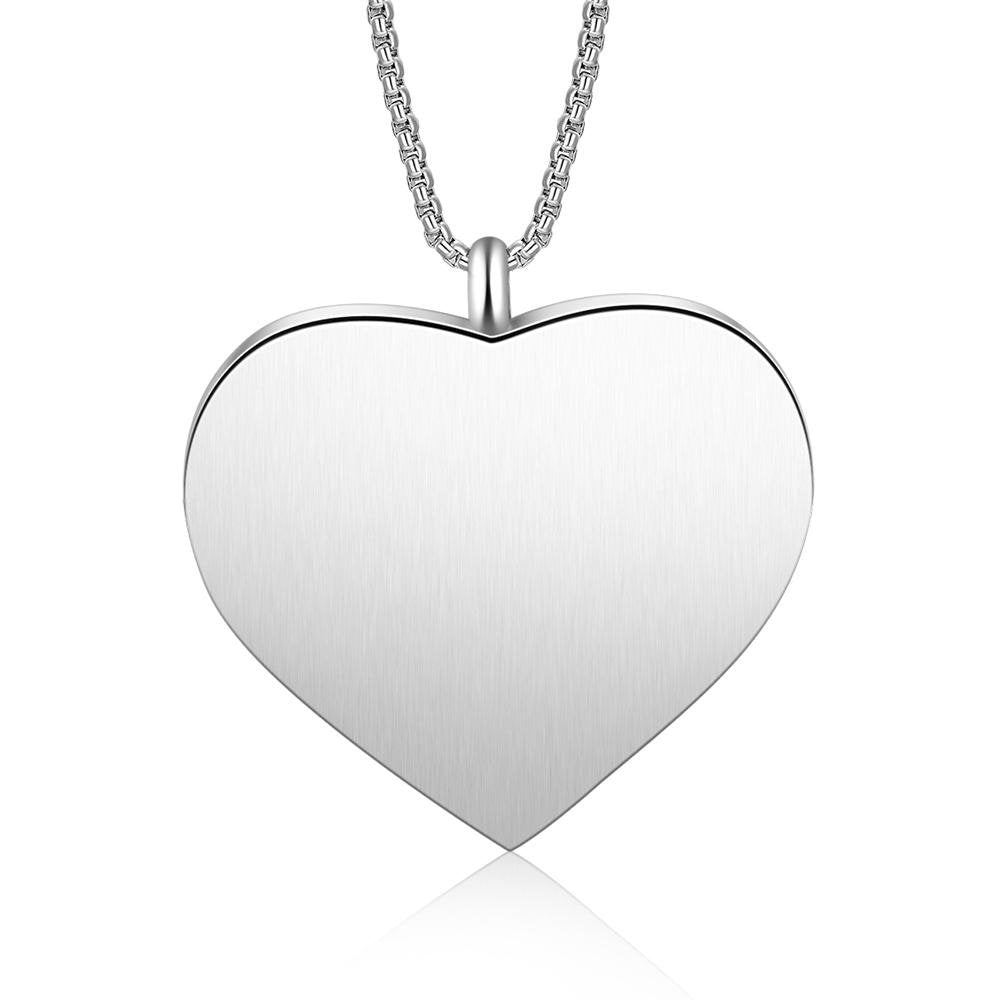 Christmas Gift Personalized Heart Photo Necklace With Engraving