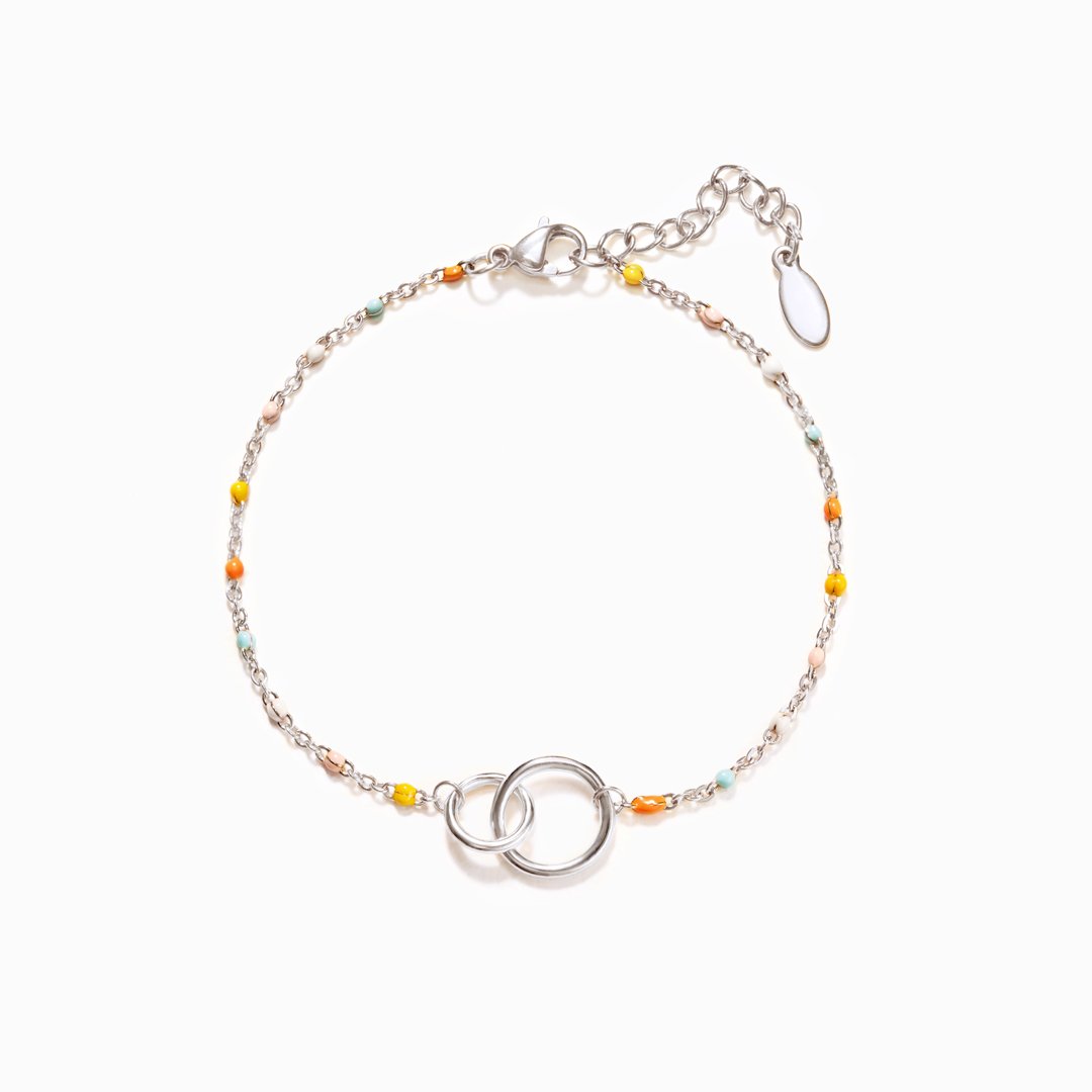 Mother's Day Gift Interlocking Circle Ring Bracelet-For Sisters or Friendship Bracelet-Engravingift