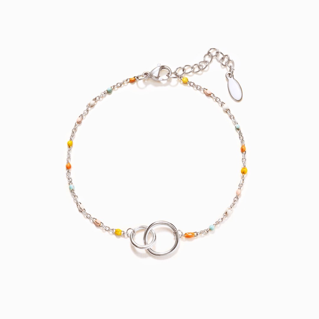 Mother's Day Gift Interlocking Circle Ring Bracelet-For Sisters or Friendship Bracelet-Engravingift