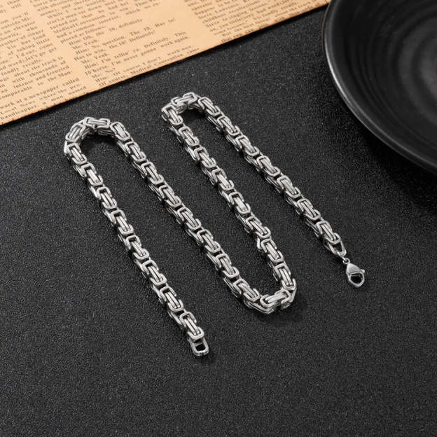 Christmas Gift To My Man I LOVE YOU Cuban Link Necklace Stainless Steel Necklace Father's Gift for Husband Boyfriend-Engravingift