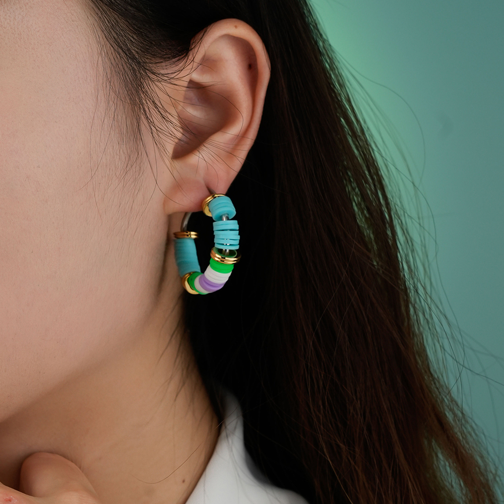 Christmas Gift Dopamine Colorful Earring and Bracelet