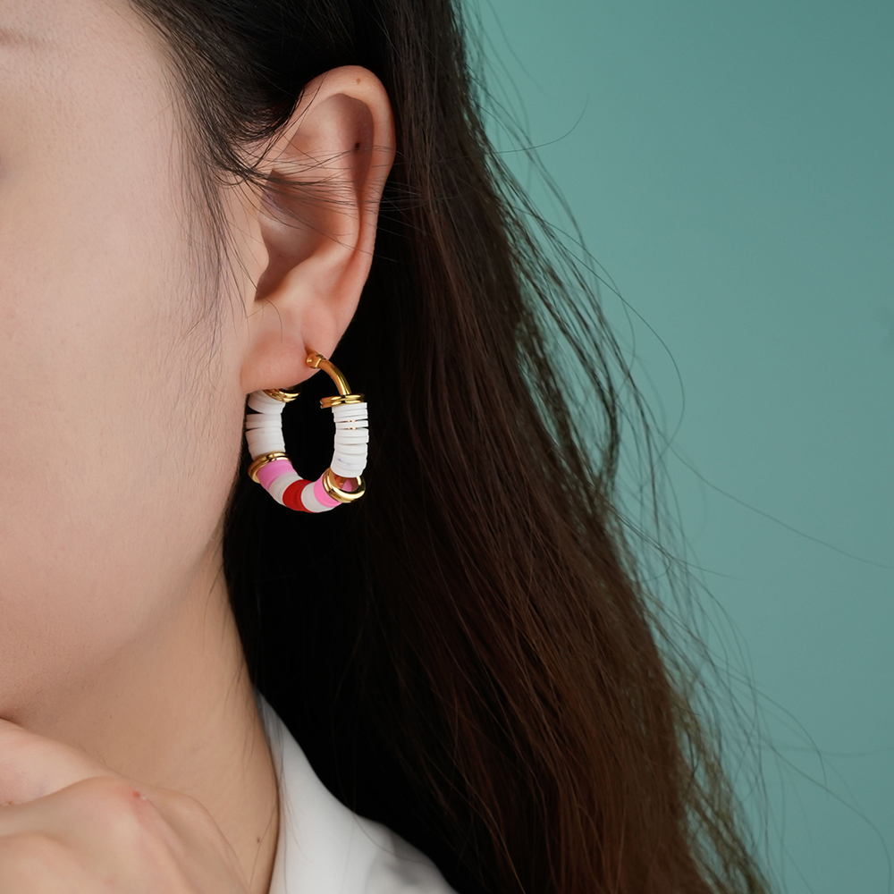 Christmas Gift Dopamine Colorful Earring and Bracelet