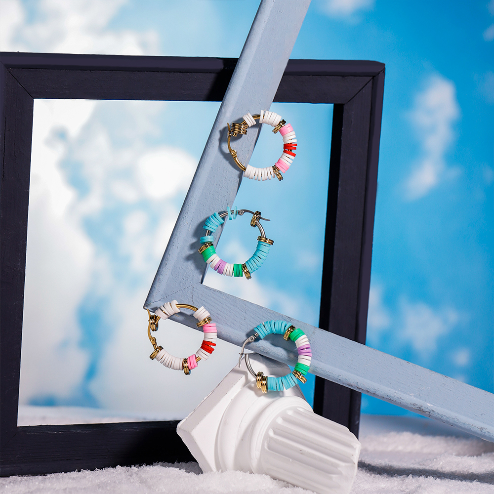 Christmas Gift Dopamine Colorful Earring and Bracelet