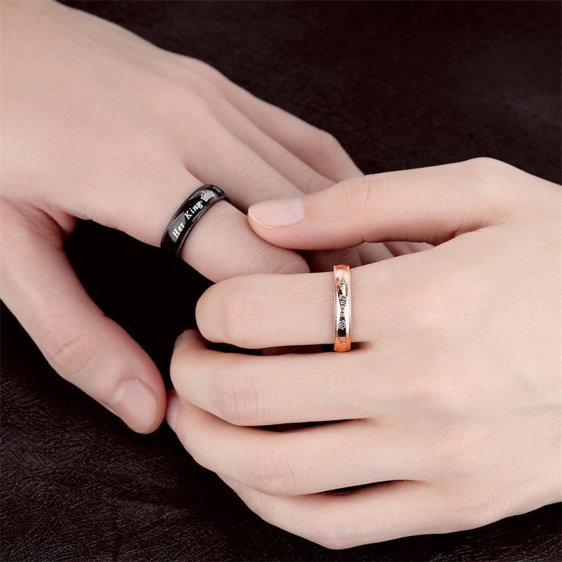 Mother'sDay Gift gifts Her King His Queen Ring Couples Ring